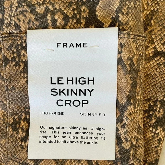 Frame denim le high skinny crop in python - Picture 12 of 13